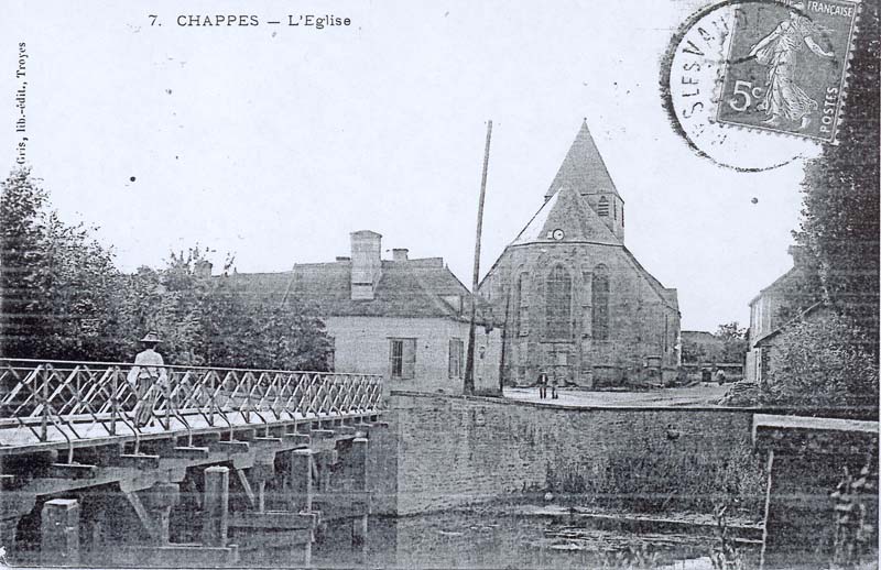 1900 Le vieux pont de Chappes dans l'Aube près de Paris en Champagne Ardenne