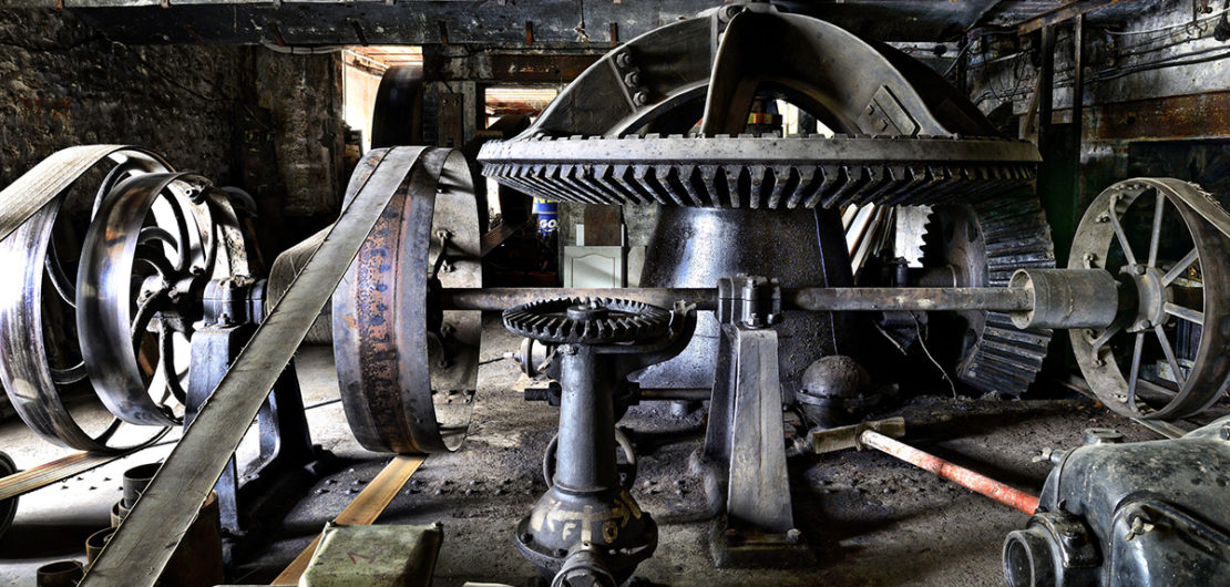 Visite du moulin pour le gîte de charme, une turbine hydraulique Francis