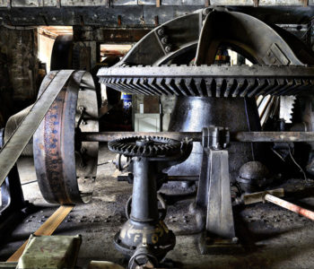 Visite du moulin pour le gîte de charme, une turbine hydraulique Francis