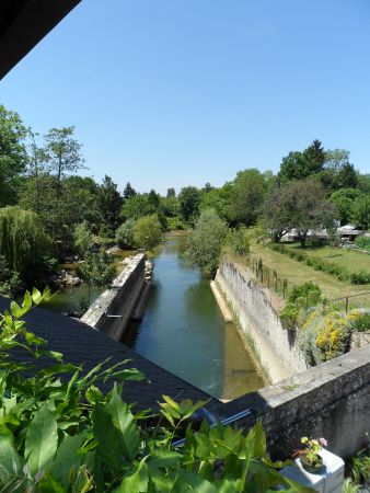 Gîte de groupe au Moulin dans l'Aube près de Paris, la terrasse vue sur la Seine