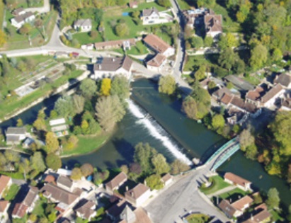 Vue aérienne de Chappes en Champagne Ardenne